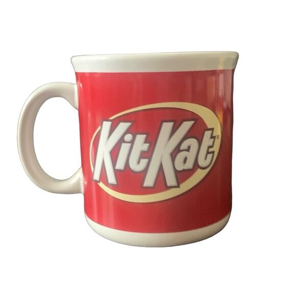 Pre Owned Kit Kat Red White Coffee Mug The Perfect Addition to Your Morning Rout - Picture 3 of 10